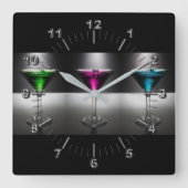 Martini Vierkante Klok (Voorkant)