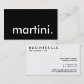 martini. visitekaartje (Voorkant / Achterkant)