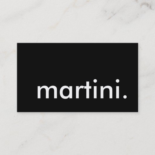 martini. visitekaartje (Voorkant)