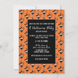 Martini Vleermuizen Halloween Feest Kaart