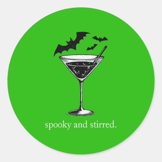 Martini Vleermuizen Ronde Sticker (Voorkant)