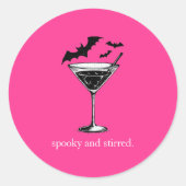 Martini Vleermuizen Ronde Sticker (Voorkant)