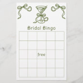 Martini Vrijgezellenfeest bingo spel (Voorkant)