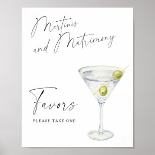 Martini vrijgezellenfeest Favors neem er alsjeblie Poster