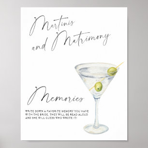 Martini Vrijgezellenfeest Herinneringen met de bru Poster