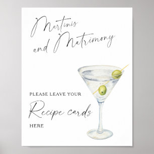 Martini vrijgezellenfeest Uw receptenkaart hier Poster