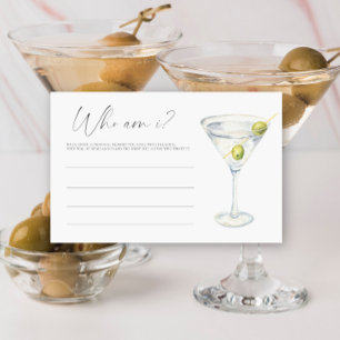Martini Vrijgezellenfeest Wie ben ik spel Briefpapier