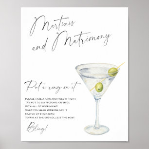 Martini vrijgezellenfeest Zet een ring op het spel Poster
