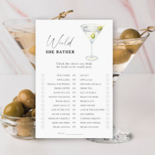 Martini vrijgezellenfeest Zou ze liever spel