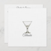 Martini Wedding Kaart (Voorkant / Achterkant)