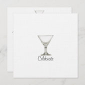 Martini Wedding Kaart (Voorkant / Achterkant)