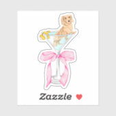 Martini Weenie Coquette Dachshund Waterverf Sticker (Vel)