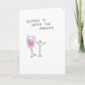 martini & wine glasses kaart (Voorkant)