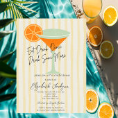 Martini Yellow Stripes Vrijgezellenfeest Kaart