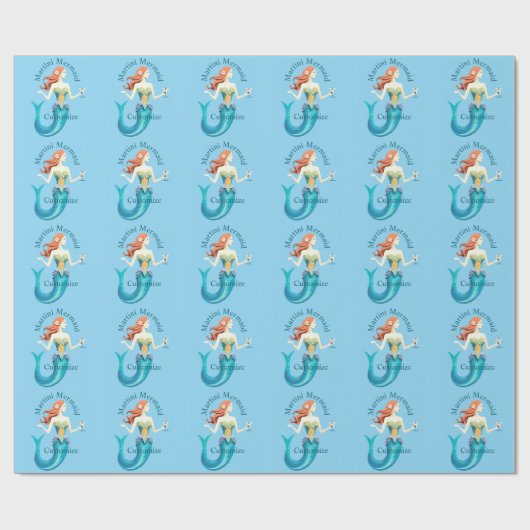 Martini Zeemeermin Thunder_Cove Cadeaupapier (Vlak)