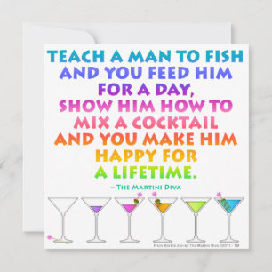 MARTINI ZEN - Gelukkig voor een Levenslange Uitnod Kaart