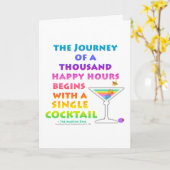MARTINI ZEN - Happy Hour Greeting - Note Cards Kaart (Gele Bloem)