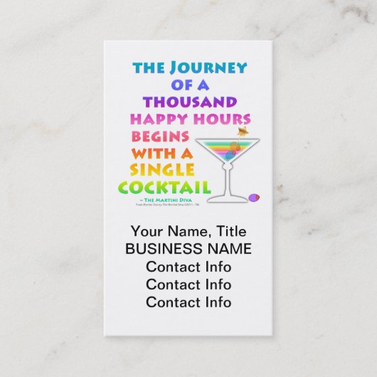 MARTINI ZEN - Happy Hour Journey Visitekaartje (Voorkant)