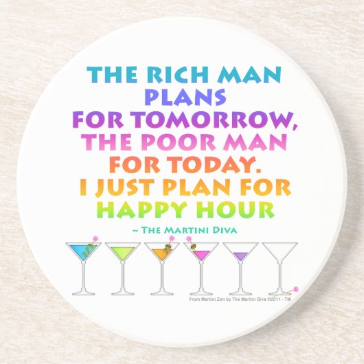 MARTINI ZEN - Plan voor Happy Hour Onderzetter (Voorkant)