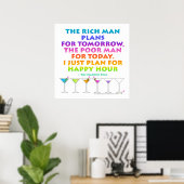 MARTINI ZEN - Plan voor Happy Hour Posters, Afdru Poster (Thuiskantoor)