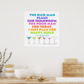 MARTINI ZEN - Plan voor Happy Hour Posters, Afdru Poster (Keuken)
