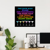 MARTINI ZEN - Plan voor Happy Hour Posters, Print (Thuiskantoor)