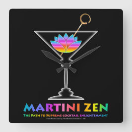 MARTINI ZEN WALL CLOCK VIERKANTE KLOK