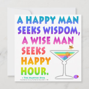 MARTINI ZEN: Wijze man zoekt uitnodigingen voor Ha