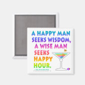 MARTINI ZEN: Wise Man zoekt Happy Hour Magnet (Voorkant / Achterkant)