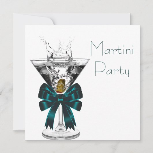 Martiniglas Martini Feest Uitnodigingen (Voorkant)