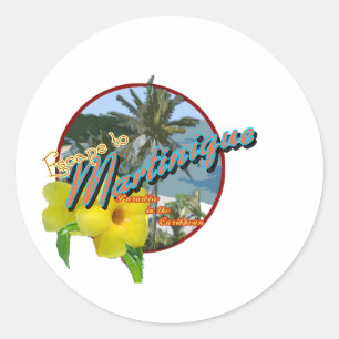 Martinique2 Ronde Sticker