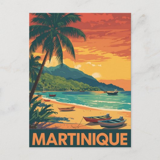 Martinique  Beach Briefkaart (Voorkant)