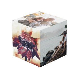 Martinique Caraïben Bloem Vier Paar Foto's Kubus