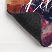 Martinique Caraïbische Bloem Monogrammed Naam Muismat (Hoek)