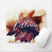 Martinique Caraïbische Bloem Monogrammed Naam Muismat (Met muis)