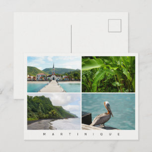 Martinique Caraïbische Fotocollage, moderne reis Briefkaart