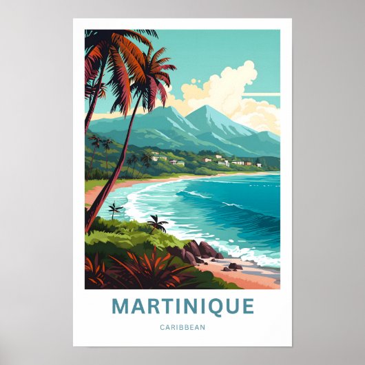 Martinique Caribbean Travel Print (Voorkant)