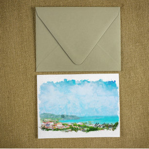 Martinique Caribisch tropisch eiland Briefkaart