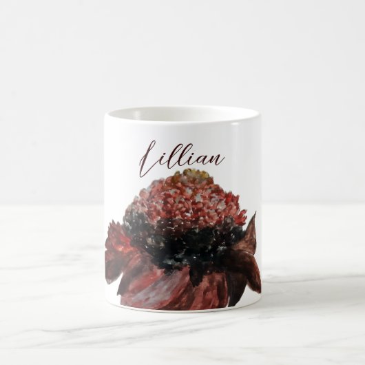 Martinique Carribean Floral Monogrammed Naam Koffiemok (Center)