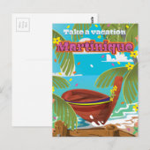 Martinique Cartoon reisposter Briefkaart (Voorkant / Achterkant)