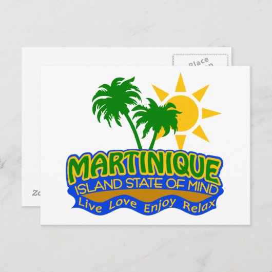 Martinique deelstaat briefkaart (Voorkant / Achterkant)