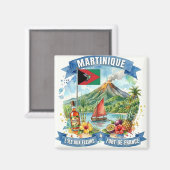 Martinique Eiland Souvenir Magneet (Voorkant / Achterkant)
