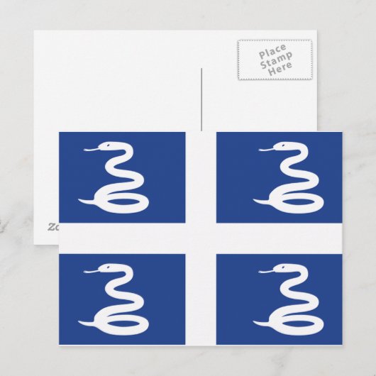 Martinique Flag Briefkaart (Voorkant / Achterkant)