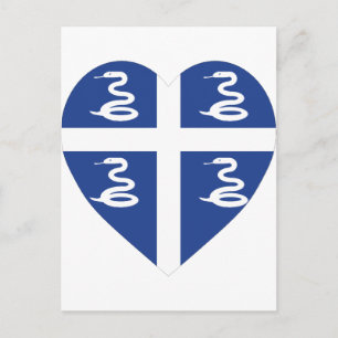 Martinique Flag Heart Briefkaart