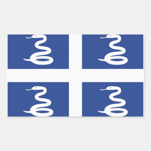 Martinique Flag Rechthoekige Sticker (Voorkant)