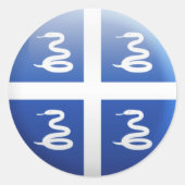Martinique Flag Ronde Sticker (Voorkant)