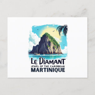 Martinique - Illustration Le Diamant Briefkaart