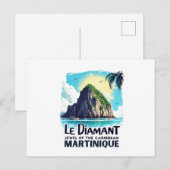 Martinique - Illustration Le Diamant Briefkaart (Voorkant / Achterkant)