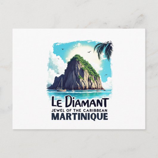 Martinique - Illustration Le Diamant Briefkaart (Voorkant)
