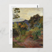 Martinique Landschap door Paul Gauguin, 1887 Postc Briefkaart (Voorkant / Achterkant)